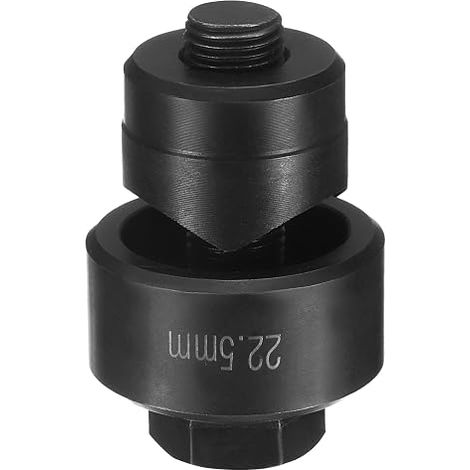 Perceuse À Tôle Poinçon 22.5mm Acier À Roulement Coupe Précise Kit Manuel À Hexagone Externe Pour Plaque Métallique Évier Acier Inoxydable, Noir (1/5)