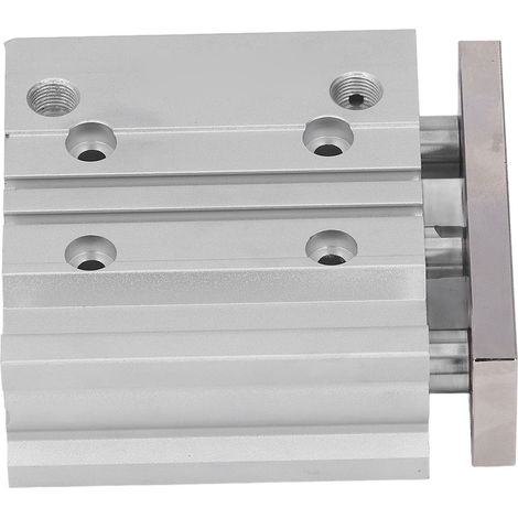 Vérin pneumatique à 3 tiges en alliage d'aluminium, alésage 20 mm, course 40 mm, double effet PT1/8 (1/5)