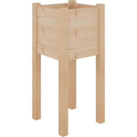 Jardinera de madera maciza de pino 31x31x70 cm vidaXL