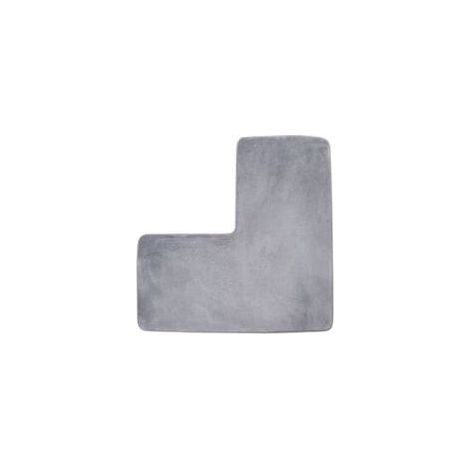 FLITI Tapis de bain L SERBIA 80x80cm polaire corail gris antidérapant absorbant (1/4)