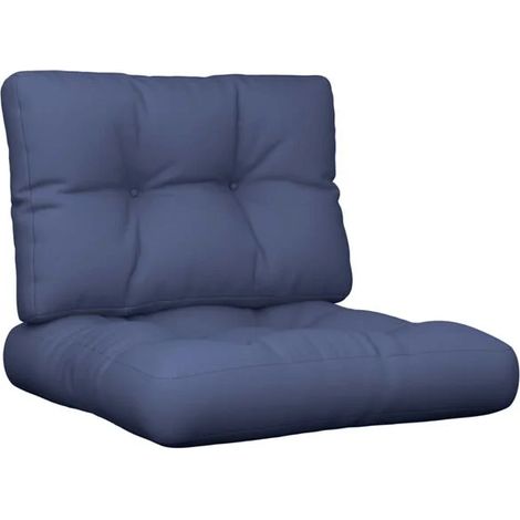 Ensemble de deux coussins de plateau, tissu bleu marine (1/5)