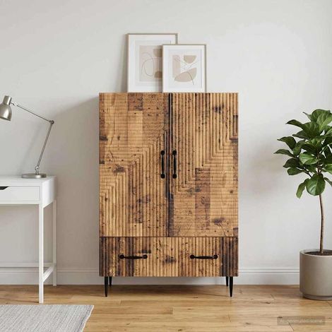 Aparador con cajón Madera envejecida 66 x 34,5 x 95 cm (1/4)