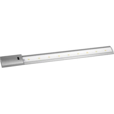 Striscia LED con sensore di movimento (10W 6400K 1000lm) 60x5,5cm colore argento (1/4)