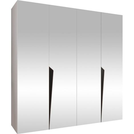 Armario Hartford 615, Blanco, 202x200x52cm, Puertas de armario: Con bisagras, Número de estantes: 0 (1/5)