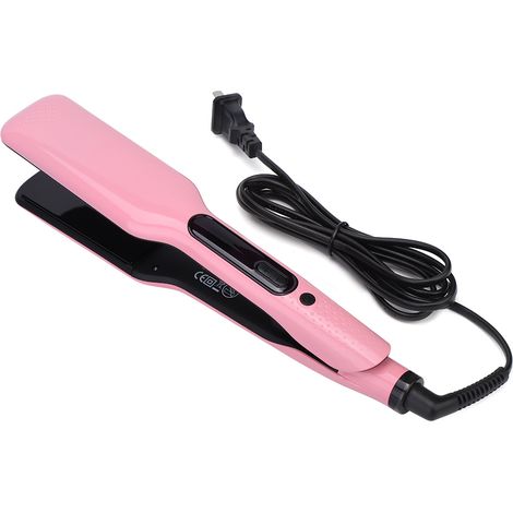 Lisseur et boucleur de cheveux portable, outils de coiffage à chauffe rapide, fiche US 100-240V, rose (1/5)