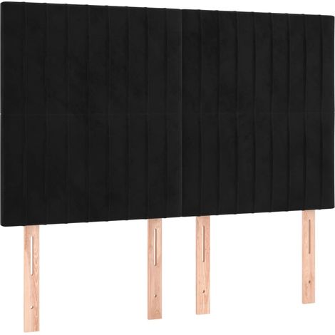 Maison Exclusive - Cabecero Terciopelo Negro 144x5x118/128 cm (1/5)