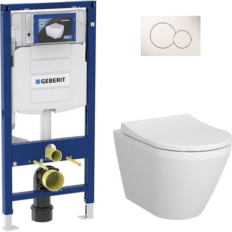 Pack Bati support Geberit et WC-suspendu VitrA Integra blanc (1/5)