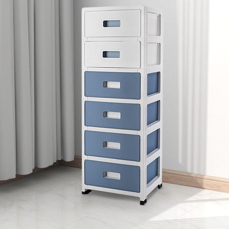 Schubladenschrank Kunststoff mit Rollen,Schubladen aus Kunststoff,Wagen mit Schubladen,Lagersystem Kunststof für Schlafzimmer,Wohnzimmer,Arbeitszimmer (1/5)