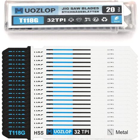 Stichsägeblätter TSchaft Metall Set Koffer 20tlgT118G (1/5)