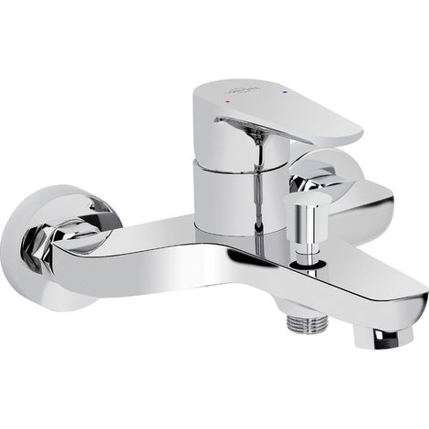 Mitigeur bain/douche apparent Emirja, déport 181 mm, chromé