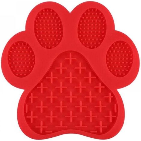 1pcs Red Dog Licking Mat, Slow Licking Dog Licking Mat, Silicone Dog Licking Mat, Dog Licking Mat with Suction Cup MUMU (1/3)