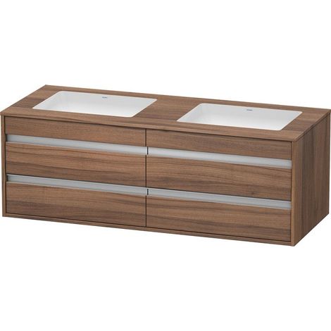 Meuble sous-vasque KETHO 550x1400x496mm noyer nature
