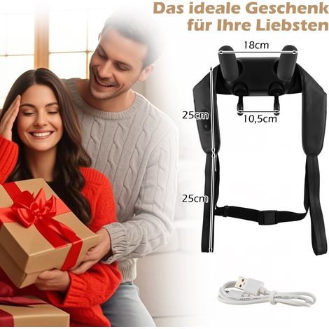 Shiatsu-Nacken- und Schultermassagegerät, 4D-Knetmassage, Wärmefunktion