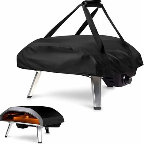 16-Zoll-Pizzaofenabdeckung, wasserdicht und wetterfest, mit Tragetasche, Pizzaofentasche - Schwarz (66 x 60 x 22 cm)