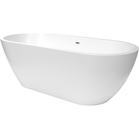 Swiss Aqua Technologies Dua Badewanne Ã®lot 170 x 75 cm aus Acryl + Siphon, Weiss (SATDUA1700)