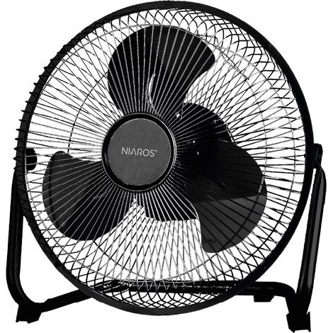 Ventilador metálico de suelo Jafari Ø27cm 25W Negro