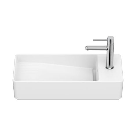 LAVABO MURAL COMPACTO 550X275 CON JUEGO DE FIJACIÓN PARA TURA BLANCO MATE