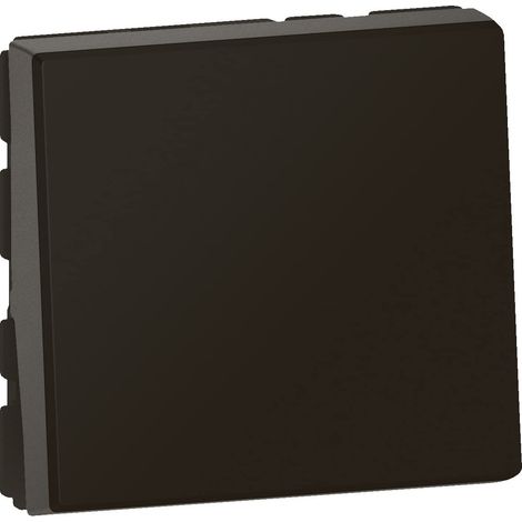 Interrupteur Mural Simple ou Va-et-vient 10A Mosaic Easy-Led Commande d'Éclairage 2 Modules Sans Plaque Sans Support Fabriqué En France Noir Mat (1/5)