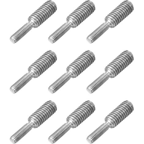 9pcs Boulon à Tige Filetée Double Extrémité M3x10mm à M5x10mm (1/5)
