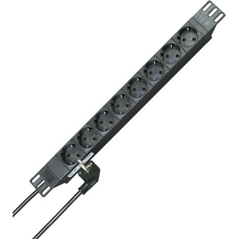 Kopp 930805014 Steckdosenleiste 19 Zoll 8fach Schwarz Schutzkontakt 1 St.