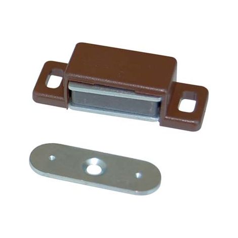 CRICCHETTO MAGNETICO SPORTELLI 306 - MM 48 H.MM 15 KG 6 + INCONTRO MARRONE- 100 pezzi
