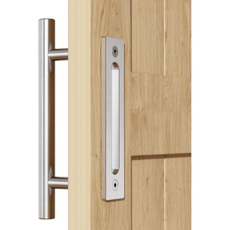 24cm Stainless Steel Sliding Barn Door Handle Hardware, with Flush Finger Handle (1/5)