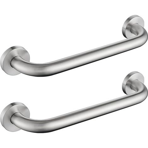 Barres d'Appui Antidérapantes 300mm Pour Baignoire, Toilettes et Sécurité, Acier Inoxydable, 2 Pièces (1/5)