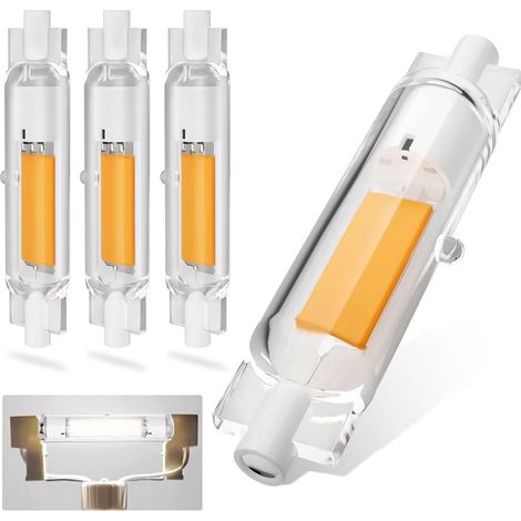 R7S LED 78mm Dimmable, 20W R7S LED Equivalent to 200W Halogen Lamp, Cool White 6000K, 2000LM, Flicker-Free, 360° Beam Angle, For Indoor and Outdoor Lighting, Pack of 4 (1/5)