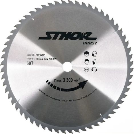 Lama per sega circolare Sthor 08851 400 mm 60 denti carburo