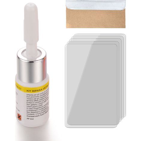 Kit de réparation de vitre auto liquide DIY outil pour fissure et éclat de pare-brise réparation de vitre voiture (1/2)
