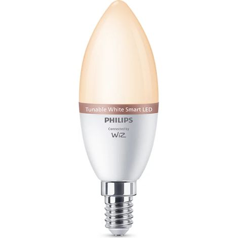 Philips Smart LED Slimme Lot de 3 Ampoules Flamme E14 (40W) Dépolie Lumière blanche chaude à froide - WiFi (1/3)