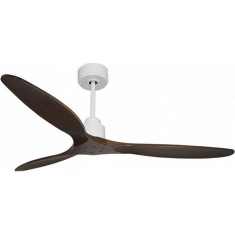 Tenerife de KlassFan - Super destratificateur et ventilateur DC 166 cm Blanc pales bois sombre sans Lumière  30 à 60 m²