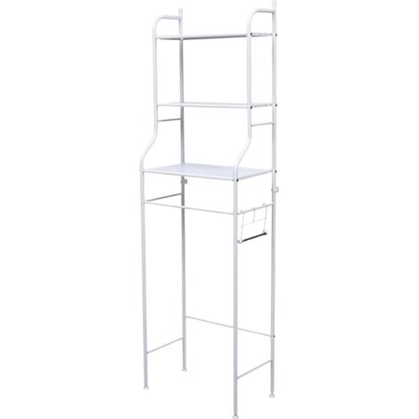 DASCK - Estantería sobre Inodoro WC 3 Baldas Metálica 47 x 25 x 155 cm - Blanca (1/4)