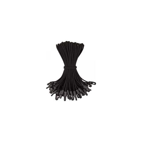 Lot de 50 tendeurs élastiques 25 cm – Caoutchouc haute qualité – Crochets en plastique – Résistants aux intempéries et à la corrosion (1/4)
