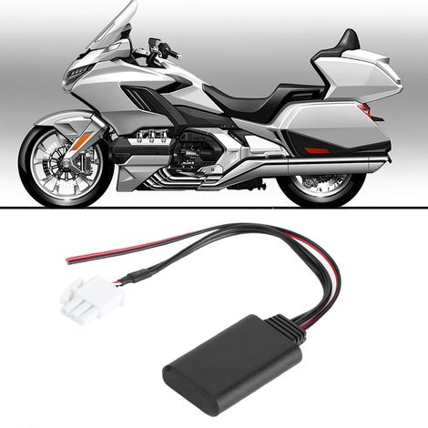 Adaptateur Bluetooth Audio 3 Broches pour Honda GL1800 Goldwing, Câble Sans Fil pour Musique Stéréo