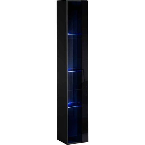 Vitrine - Switch WW 1 - 30 cm x 180 cm x 30 cm - Noir - Livraison gratuite