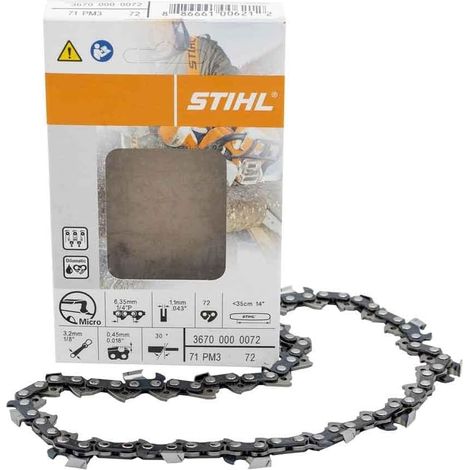 1/4 Zoll (1,1 mm) 72-gliedrige Kettensägenkette für 35 cm Sägeblätter, Holzschneiden, Gartenpflege, professioneller Einsatz