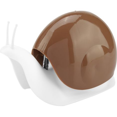 Dispensador de jabón líquido y loción de manos con forma de caracol, tipo botón pulsador, accesorios de baño (marrón)