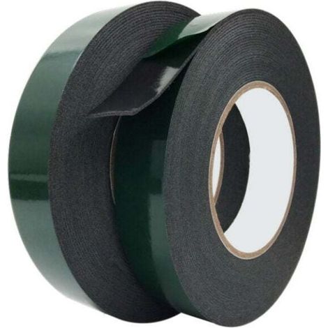 Extra starkes doppelseitiges Klebeband, 2 Rollen leistungsstarkes doppelseitiges Schaumstoffklebeband für dauerhafte Befestigung und geeignet für die Automobilindustrie, Formteile (20 mm × 10 m) (1/4)