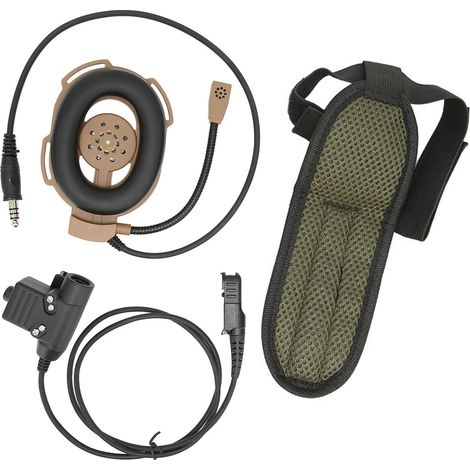 Casque Moto Écouteur Flexible Oreillette Unilatérale pour Motorola XiR P6600 P6620 DP2400 MTP3250 DEP550 DP2400 Marron (1/5)