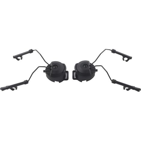 Lot de 2 adaptateurs pour casque tactique, compatibles avec le Peltor Comtac, noir (1/5)