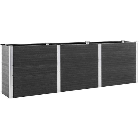 Maison Exclusive - Fioriera Rialzata da Giardino Grigia 300x50x91 cm in WPC