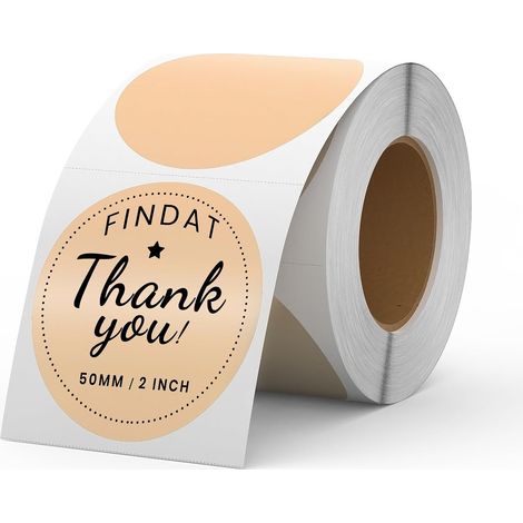 Thermal Labels Round Khaki Printable 50 mm 500 Pieces (1/5)