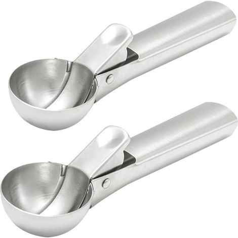 Stück silberfarbene Edelstahl-Obstkugellöffel (1/5)