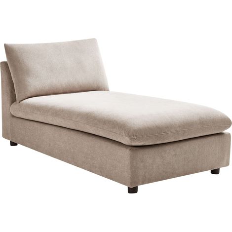 Chaiselongue VIZILLE Stoff Taupe