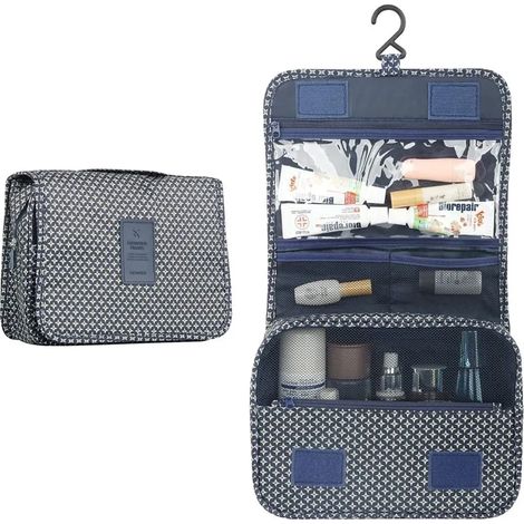 Trousse de toilette, sac de rangement de voyage unisexe, pochette de maquillage imperméable, essentiels de camping en plein air (1/5)