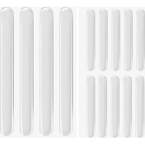 Transparente Schutzpads, 14 Stück Gummipuffer, geräuschdämpfende Möbelgleiter für Schranktüren (1/4)