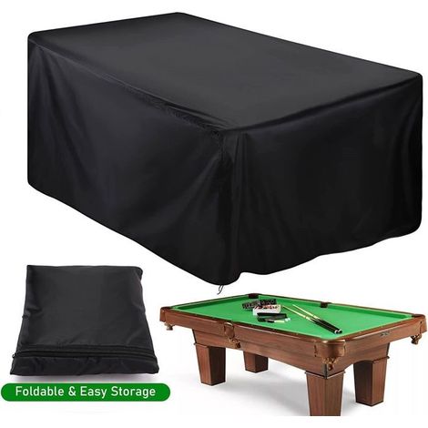 Housse de table de billard de 8 pieds en polyester imperméable et anti-poussière pour piscine extérieure (1/3)