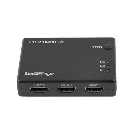 Switch Video LANBERG 5 X HDMI + Micro USB Negro Control Remo (1/4)