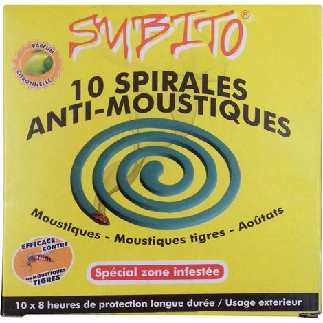 Anti moustiques spirales les 10 pièces Subito